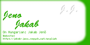 jeno jakab business card